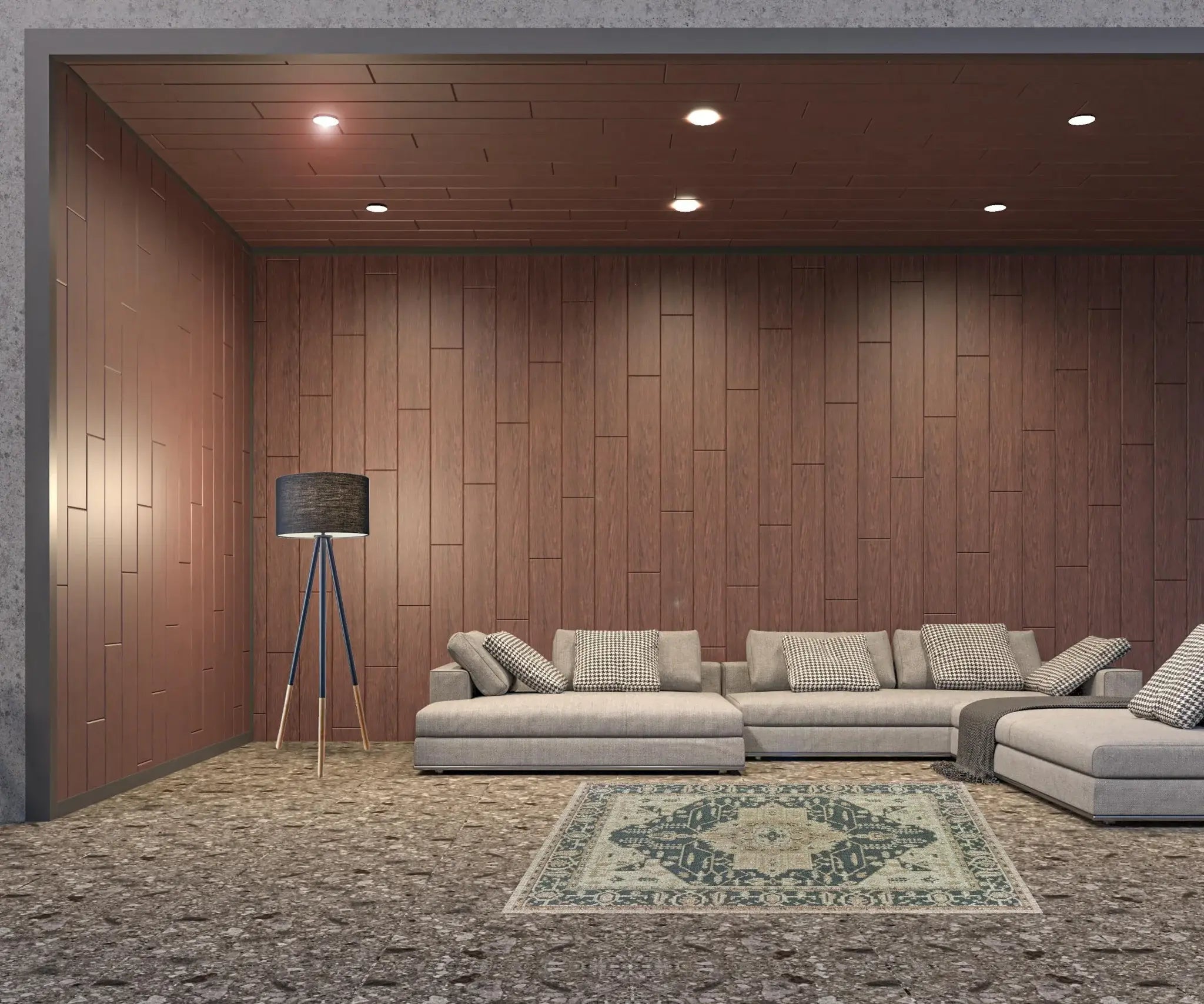 5' X 7' Gray Oriental Stain Resistant Indoor Outdoor Area Rug - Homeroots - Flyclothing LLC