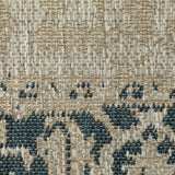 7' X 9' Gray Oriental Stain Resistant Indoor Outdoor Area Rug - Homeroots - Flyclothing LLC