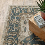 10' X 13' Gray Oriental Stain Resistant Indoor Outdoor Area Rug - Homeroots - Flyclothing LLC