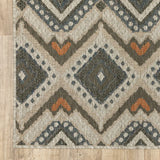 10' X 13' Gray Geometric Stain Resistant Indoor Outdoor Area Rug - Homeroots - Flyclothing LLC