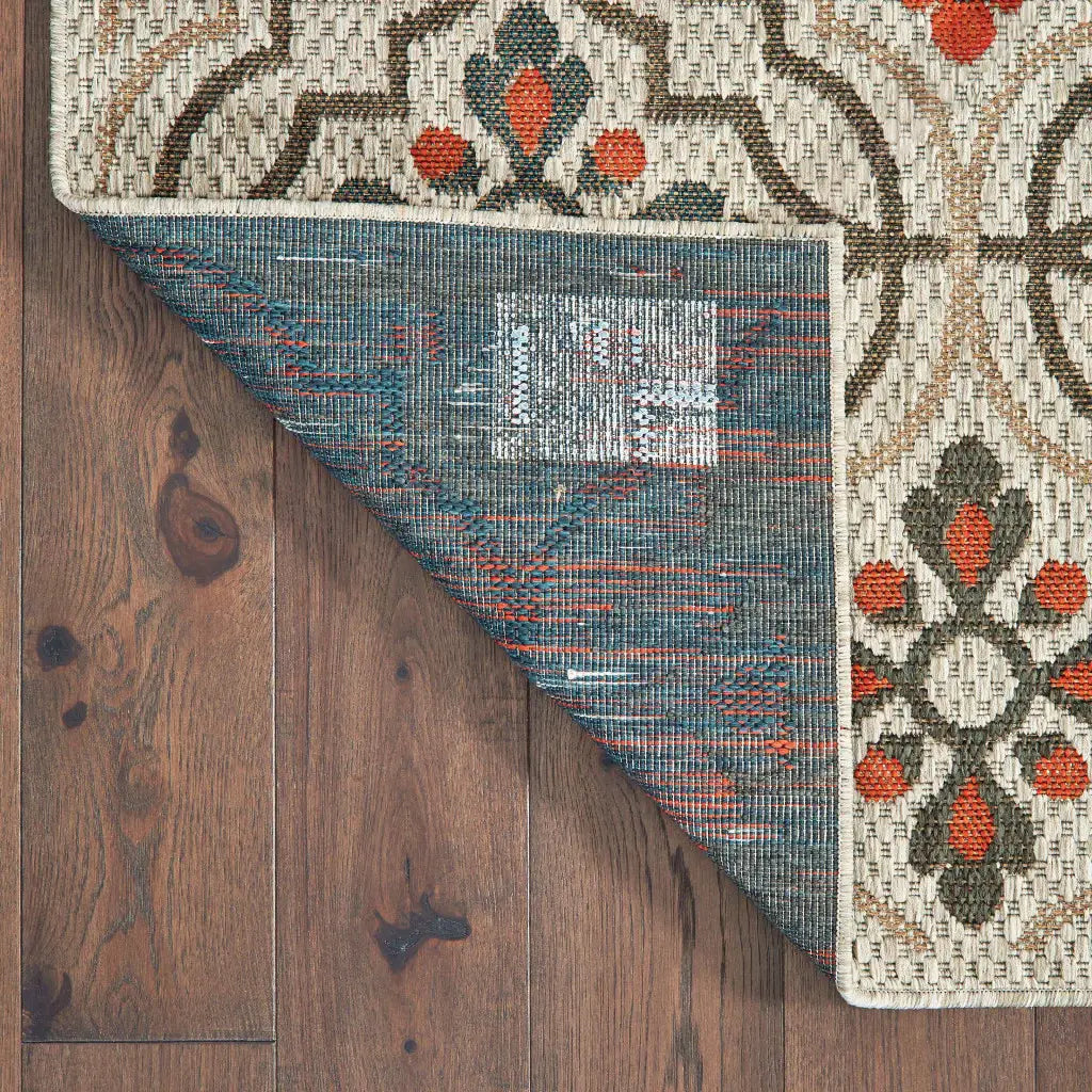 2' X 8' Gray Geometric Stain Resistant Indoor Outdoor Area Rug - Homeroots - Flyclothing LLC
