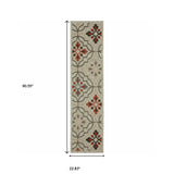 2' X 8' Gray Geometric Stain Resistant Indoor Outdoor Area Rug - Homeroots - Flyclothing LLC
