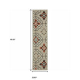 2' X 8' Gray Geometric Stain Resistant Indoor Outdoor Area Rug - Homeroots - Flyclothing LLC