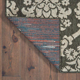 10' X 13' Gray Floral Stain Resistant Indoor Outdoor Area Rug - Homeroots - Flyclothing LLC