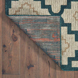 7' X 9' Blue and Gray Geometric Stain Resistant Indoor Outdoor Area Rug - Homeroots - Flyclothing LLC