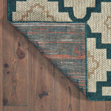 10' X 13' Blue and Gray Geometric Stain Resistant Indoor Outdoor Area Rug - Homeroots - Flyclothing LLC