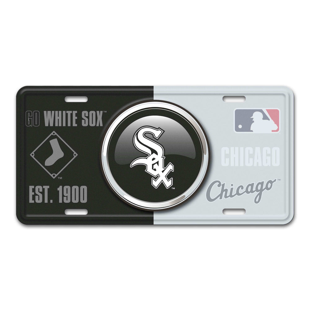 MLB - Chicago White Sox Embossed Metal License Plate - Logo Brands - Flyclothing LLC