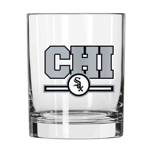 Chicago White Sox 14oz Letterman Rocks Glass - Logo Brands - Flyclothing LLC