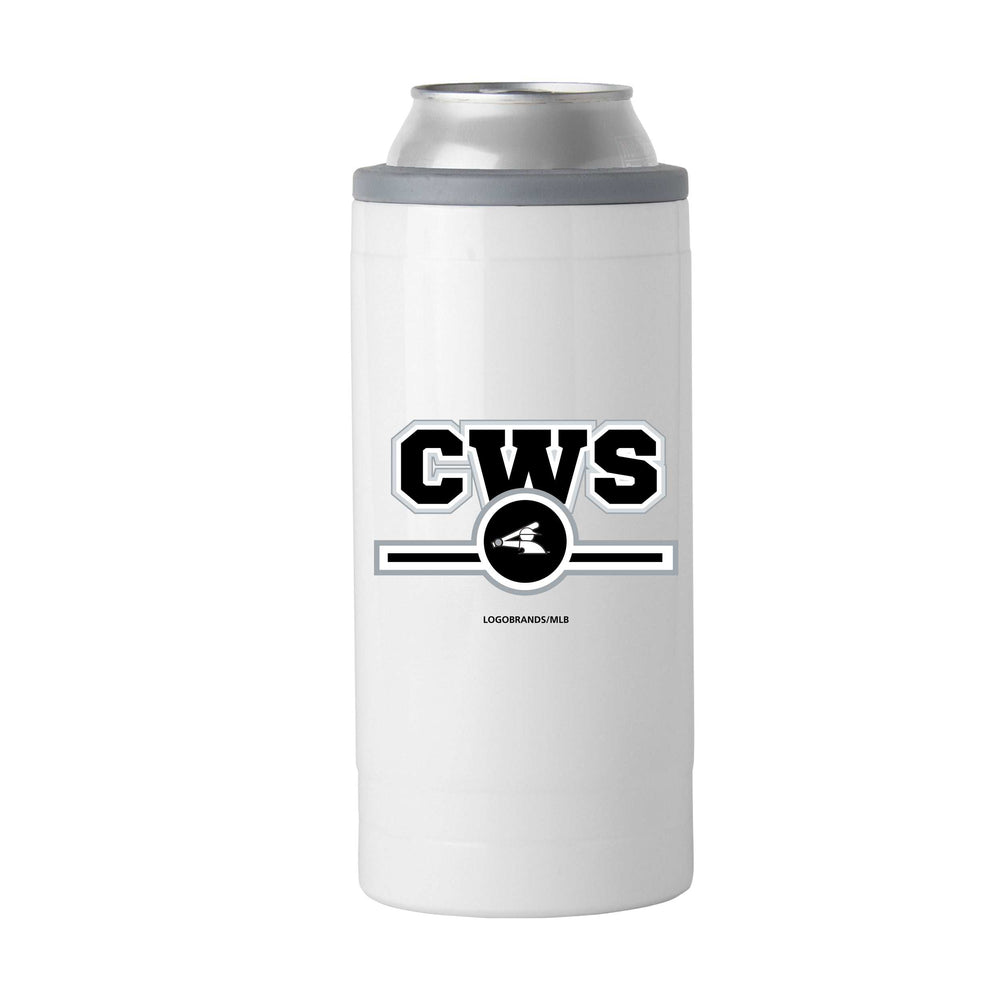 Chicago White Sox Letterman 12 oz Slim Can Coolie - Logo Brands - Flyclothing LLC