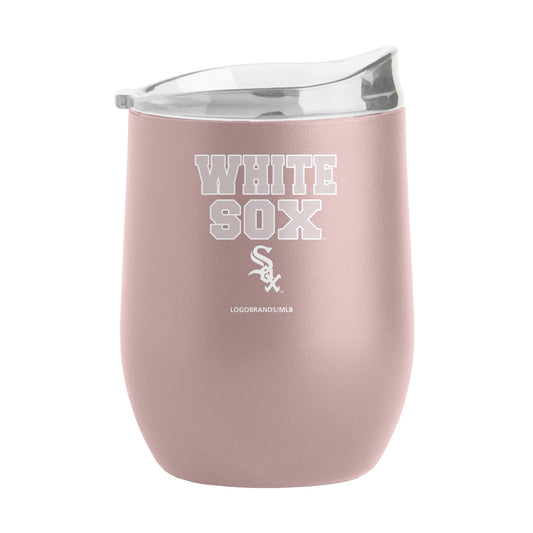 Chicago White Sox 16oz Stencil Powder Coat Curved Beverage - Logo Brands - Flyclothing LLC