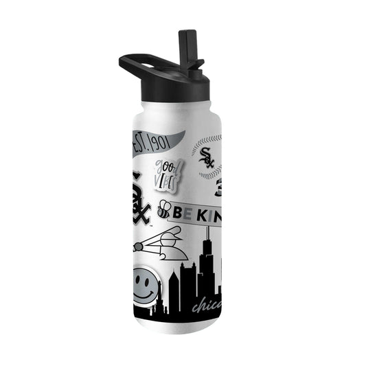 Chicago White Sox 34oz Native Quencher Bottle - Logo Brands - Flyclothing LLC