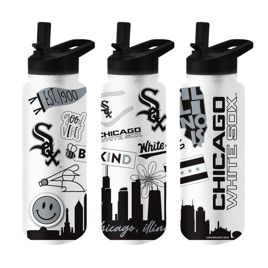 Chicago White Sox 34oz Native Quencher Bottle - Logo Brands - Flyclothing LLC