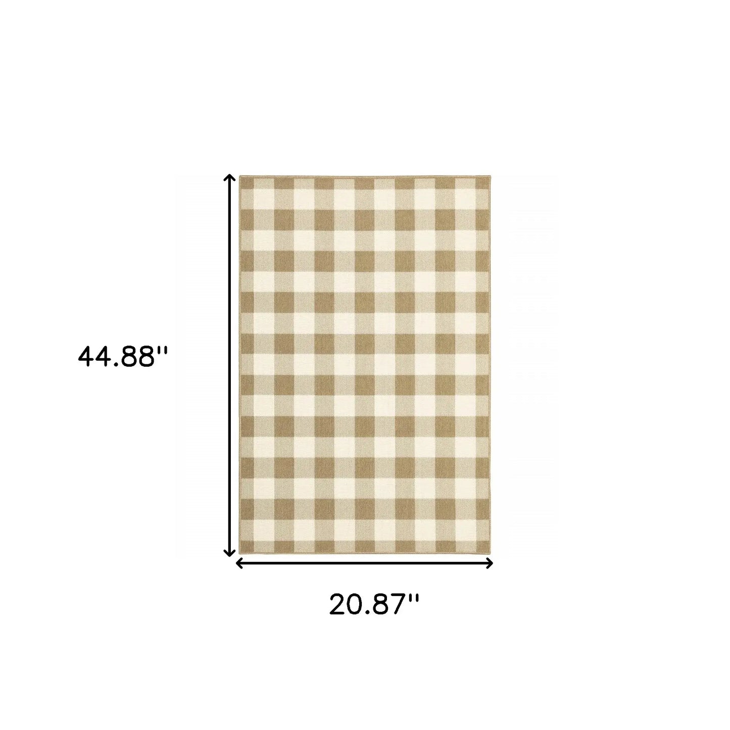 2' X 4' Gray and Ivory Geometric Stain Resistant Indoor Outdoor Area Rug - Homeroots - Flyclothing LLC