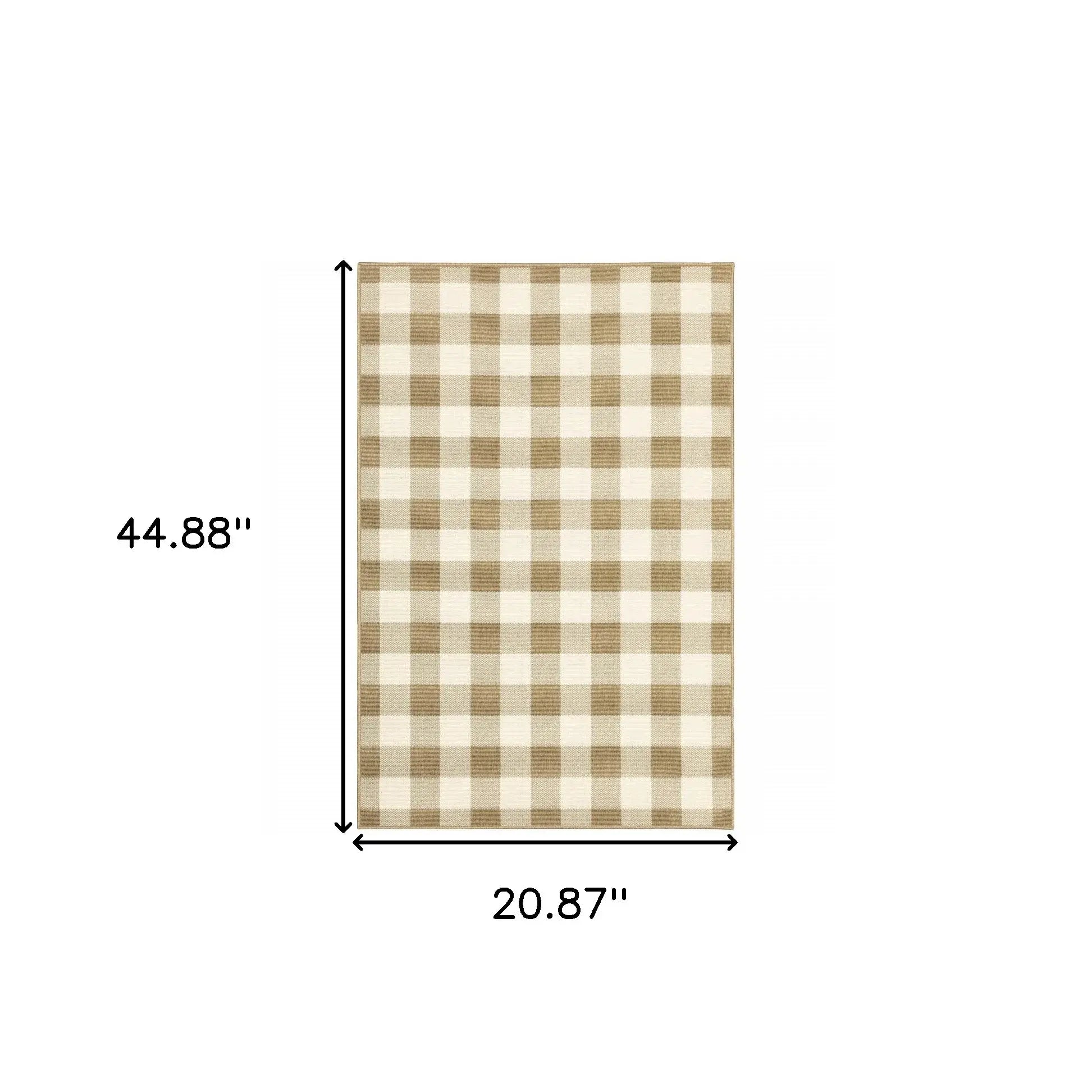 2' X 4' Gray and Ivory Geometric Stain Resistant Indoor Outdoor Area Rug - Homeroots - Flyclothing LLC