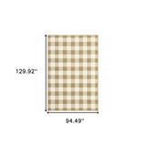 8' X 11' Gray and Ivory Geometric Stain Resistant Indoor Outdoor Area Rug - Homeroots - Flyclothing LLC