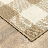 9' X 13' Gray and Ivory Geometric Stain Resistant Indoor Outdoor Area Rug - Homeroots - Flyclothing LLC