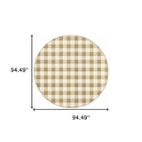 8' X 8' Gray and Ivory Round Geometric Stain Resistant Indoor Outdoor Area Rug - Homeroots - Flyclothing LLC