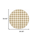 8' X 8' Gray and Ivory Round Geometric Stain Resistant Indoor Outdoor Area Rug - Homeroots - Flyclothing LLC