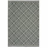 4' X 6' Gray and Ivory Geometric Stain Resistant Indoor Outdoor Area Rug - Homeroots - Flyclothing LLC