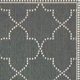 8' X 11' Gray and Ivory Geometric Stain Resistant Indoor Outdoor Area Rug - Homeroots - Flyclothing LLC