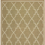 2' X 4' Tan Geometric Stain Resistant Indoor Outdoor Area Rug - Homeroots - Flyclothing LLC