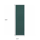 2' X 8' Blue and Green Geometric Stain Resistant Indoor Outdoor Area Rug - Homeroots - Flyclothing LLC