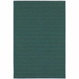 8' X 11' Blue and Green Geometric Stain Resistant Indoor Outdoor Area Rug - Homeroots - Flyclothing LLC