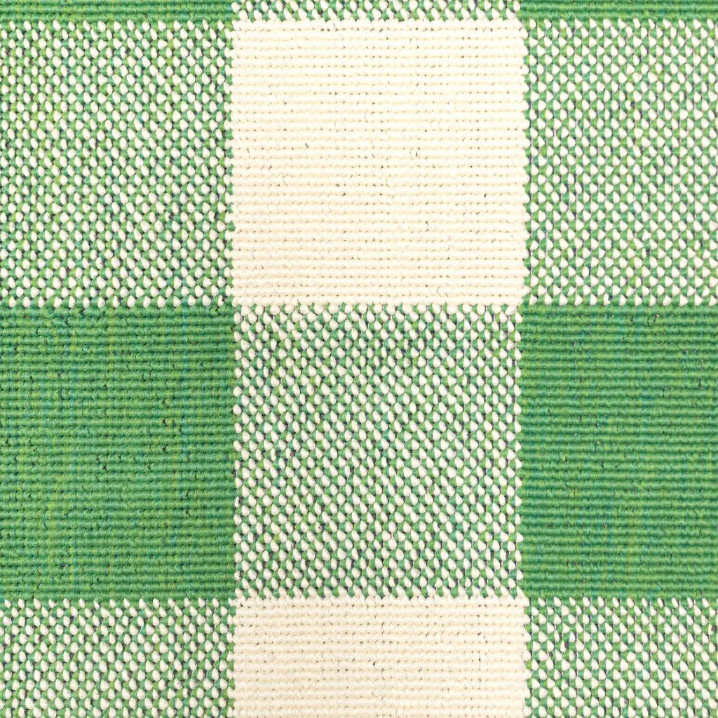 2' X 3' Green and Ivory Geometric Stain Resistant Indoor Outdoor Area Rug - Homeroots - Flyclothing LLC