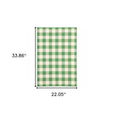 2' X 3' Green and Ivory Geometric Stain Resistant Indoor Outdoor Area Rug - Homeroots - Flyclothing LLC