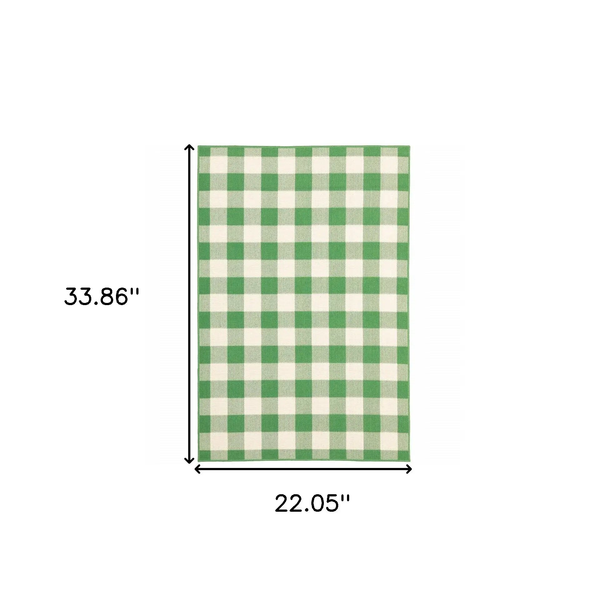 2' X 3' Green and Ivory Geometric Stain Resistant Indoor Outdoor Area Rug - Homeroots - Flyclothing LLC