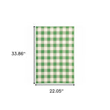 2' X 3' Green and Ivory Geometric Stain Resistant Indoor Outdoor Area Rug - Homeroots - Flyclothing LLC