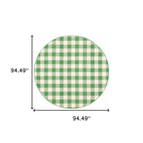 8' X 8' Green and Ivory Round Geometric Stain Resistant Indoor Outdoor Area Rug - Homeroots - Flyclothing LLC