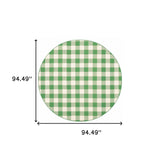 8' X 8' Green and Ivory Round Geometric Stain Resistant Indoor Outdoor Area Rug - Homeroots - Flyclothing LLC