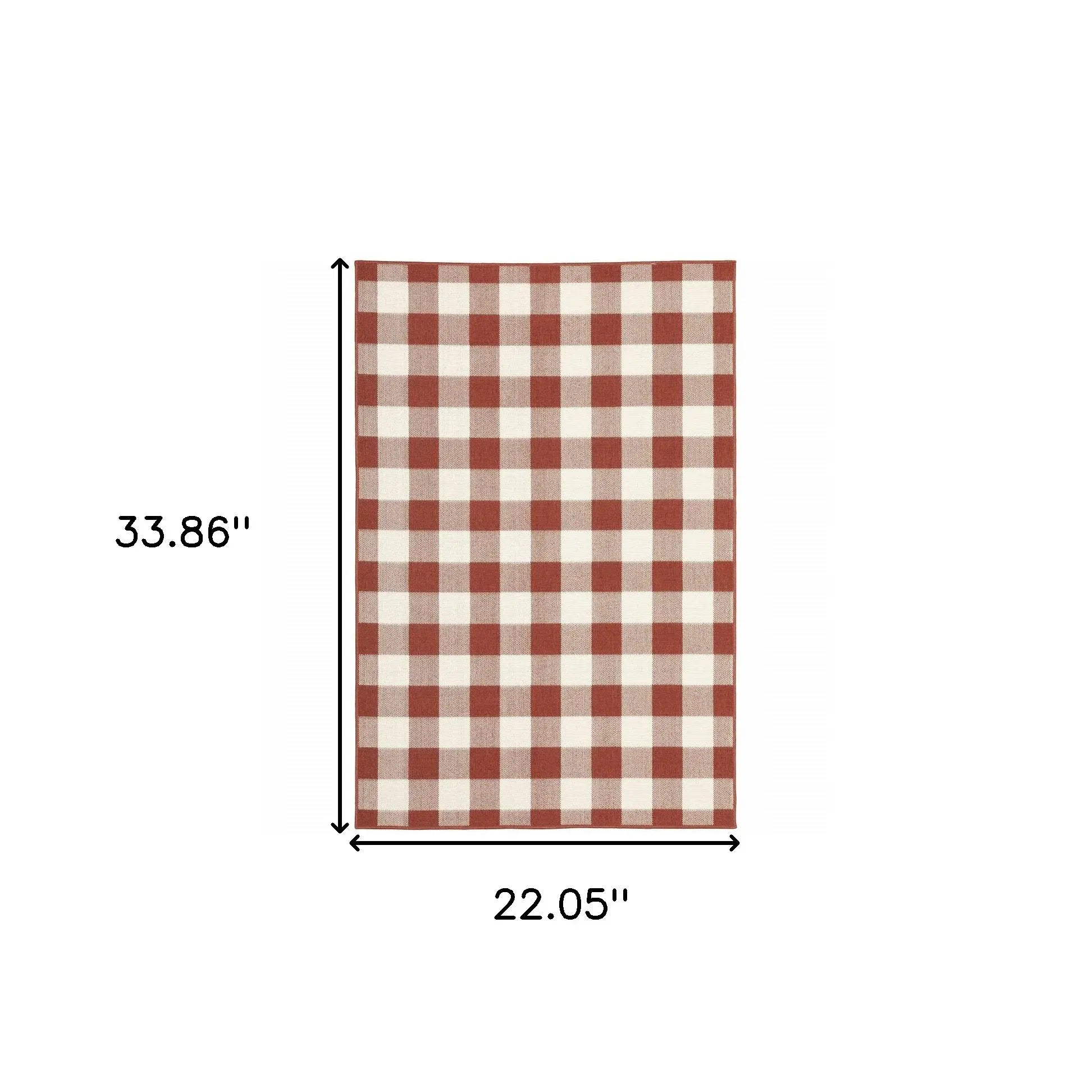 2' X 3' Red and Ivory Geometric Stain Resistant Indoor Outdoor Area Rug - Homeroots - Flyclothing LLC
