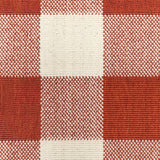 8' X 11' Red and Ivory Geometric Stain Resistant Indoor Outdoor Area Rug