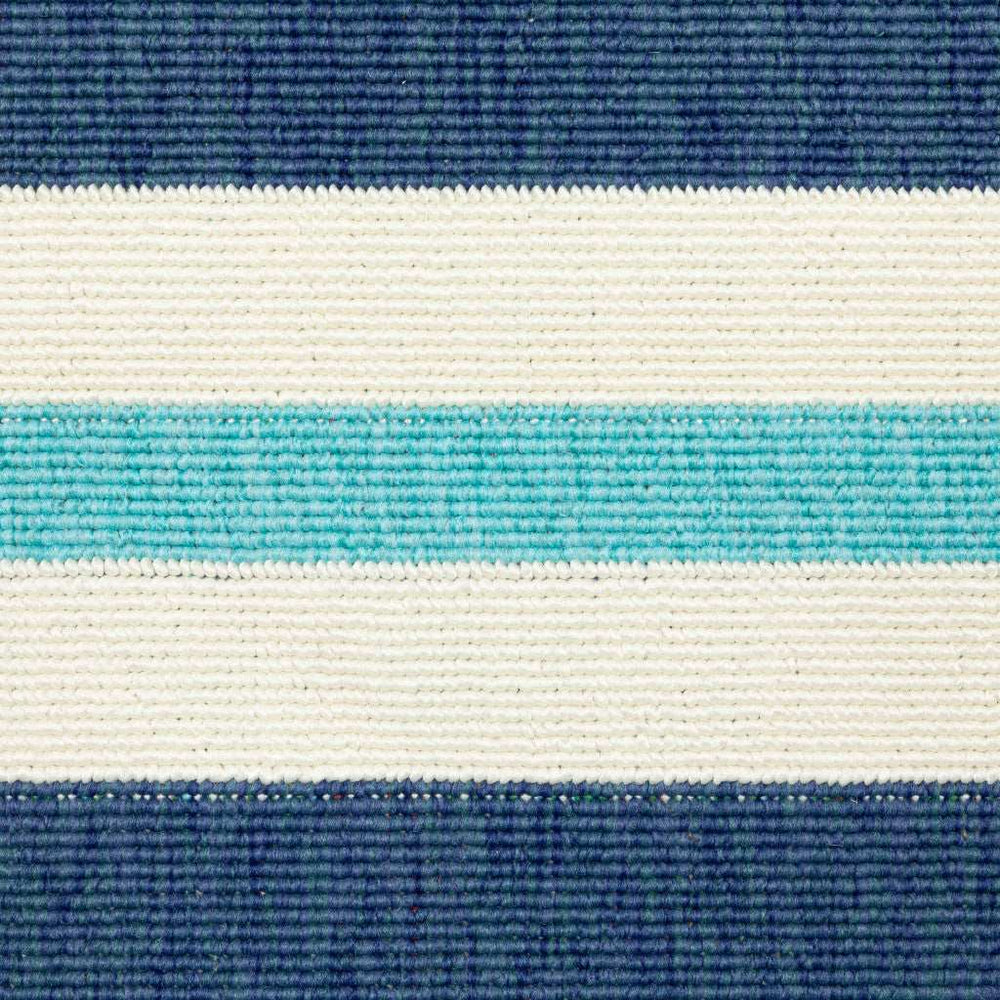 2' X 3' Blue and Ivory Geometric Stain Resistant Indoor Outdoor Area Rug - Homeroots - Flyclothing LLC