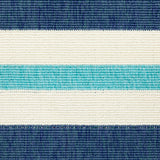 2' X 3' Blue and Ivory Geometric Stain Resistant Indoor Outdoor Area Rug - Homeroots