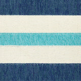 7' X 10' Blue and Ivory Geometric Stain Resistant Indoor Outdoor Area Rug - Homeroots - Flyclothing LLC