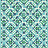 2' X 3' Blue and Green Geometric Stain Resistant Indoor Outdoor Area Rug - Homeroots - Flyclothing LLC