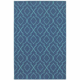 8' X 11' Blue Geometric Stain Resistant Indoor Outdoor Area Rug - Homeroots - Flyclothing LLC