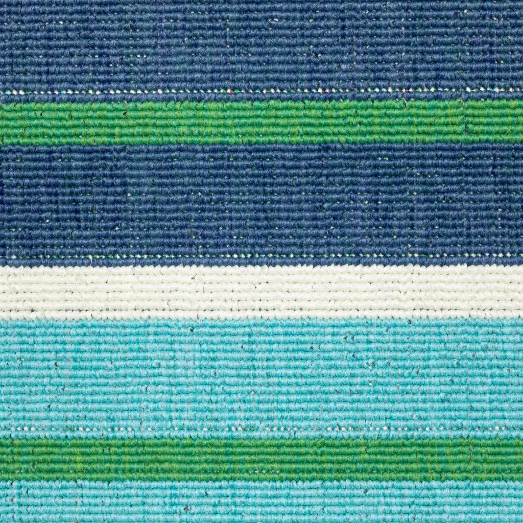2' X 3' Blue and Green Geometric Stain Resistant Indoor Outdoor Area Rug - Homeroots - Flyclothing LLC