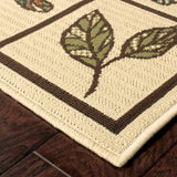 2' X 4' Brown and Ivory Abstract Stain Resistant Indoor Outdoor Area Rug - Homeroots - Flyclothing LLC