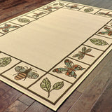 5' X 8' Brown and Ivory Abstract Stain Resistant Indoor Outdoor Area Rug - Homeroots - Flyclothing LLC