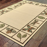 5' X 8' Brown and Ivory Abstract Stain Resistant Indoor Outdoor Area Rug - Homeroots - Flyclothing LLC