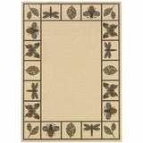 8' X 11' Brown and Ivory Abstract Stain Resistant Indoor Outdoor Area Rug - Homeroots - Flyclothing LLC