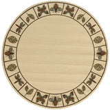 8' X 8' Brown and Ivory Round Abstract Stain Resistant Indoor Outdoor Area Rug - Homeroots - Flyclothing LLC