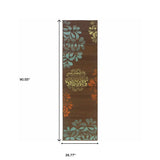 2' X 8' Brown Floral Stain Resistant Indoor Outdoor Area Rug - Homeroots - Flyclothing LLC
