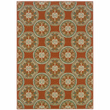 2' X 4' Brown and Ivory Floral Stain Resistant Indoor Outdoor Area Rug - Homeroots - Flyclothing LLC