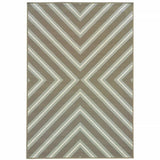 9' X 13' Blue and Gray Geometric Stain Resistant Indoor Outdoor Area Rug - Homeroots - Flyclothing LLC