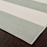 9' X 13' Gray and Ivory Geometric Stain Resistant Indoor Outdoor Area Rug - Homeroots - Flyclothing LLC